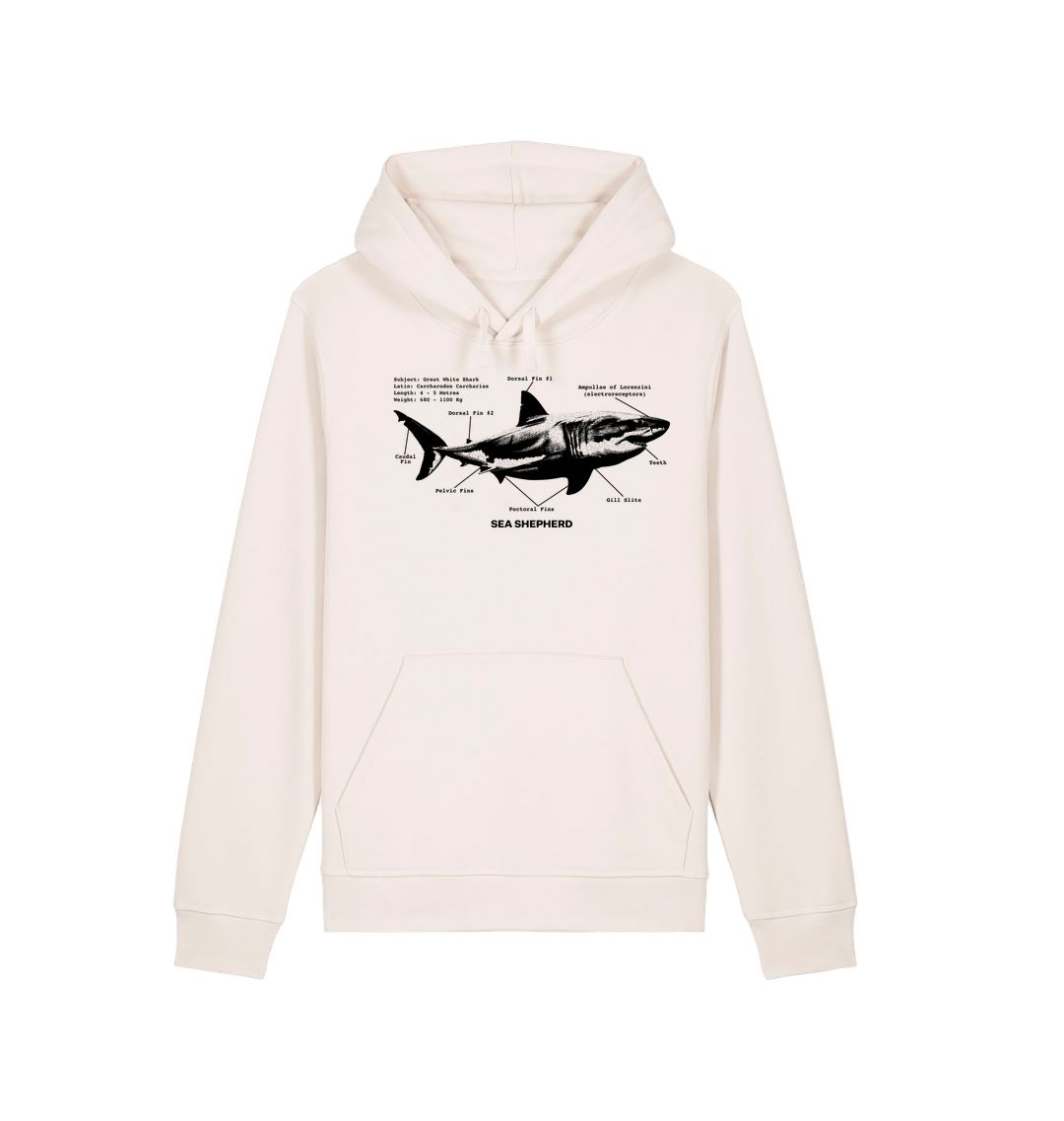 Vintage White Printed Hoody